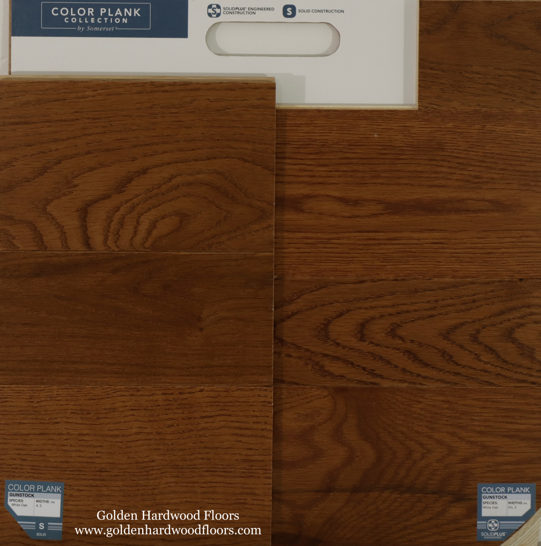 Prefinished Engineered Hardwood Flooring Color Plank White Oak Gunstock