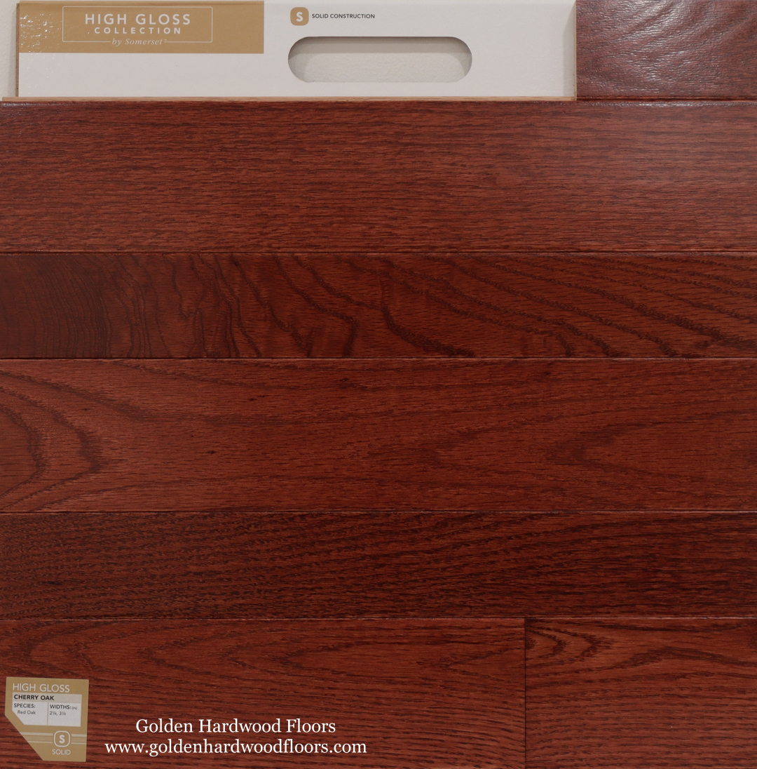 Prefinished Solid Hardwood Flooring High Gloss Red Oak Cherry Oak 3/4