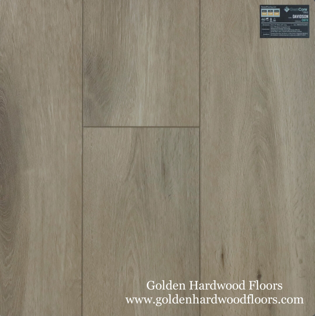 Waterproof Flooring GemCore Onyx Davidson 5mm x 9" Solid Hardwood